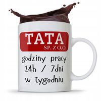 Kubek Na Dzień Ojca Dla Taty Tata Sp. Z O.o, Z Nadrukiem Ze Zdjęciem