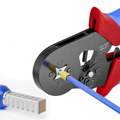 MOCNA Zaciskarka Praska do KONEKTORÓW Końcówek Kabli PRZEWODÓW +500 Tulejek na Arena.pl
