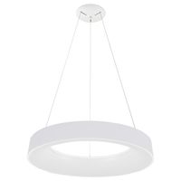 LAMPA wisząca GIULIA 5304-880RP-WH-3 Italux okrągła OPRAWA metalowy zwis LED 80W 3000K pierścień ring biały