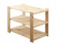 Emaga Regał na buty zabawki drewniany MAXI 3p ażurowe