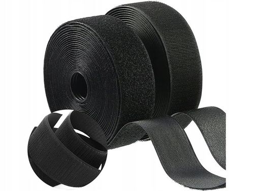 MOCNA RZEPOWA TAŚMA OBIE STRONY szer. 50 mm * 5 METRÓW CZARNY na Arena.pl