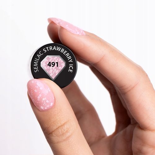 SEMILAC LAKIER HYBRYDOWY 491 STRAWBERRY ICE 7ml na Arena.pl