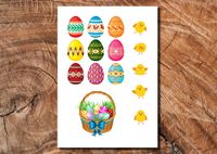 Wydruk cukrowy na tort A4 Wielkanoc pisanki DIY