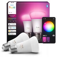 Inteligenta żarówka LED PHILIPS HUE 8.1W E27 Bluetooth, Zigbee (2 szt.)