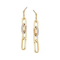 złote długie kolczyki z cyrkoniami - 333 - kxc6492