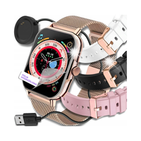 SMARTWATCH DAMSKI KARDIOWATCH ZEGAREK PL MENU ROZMOWY SMART WATCH 4 PASKI