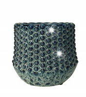 DONICA BŁĘKITNA w kółka ceramiczna śr. 13cm