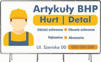 BANER REKLAMOWY 130x80cm projekt w cenie różne wzory ARTYKUŁY BHP