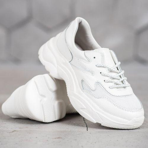 Skórzane Białe Sneakersy r.38 na Arena.pl