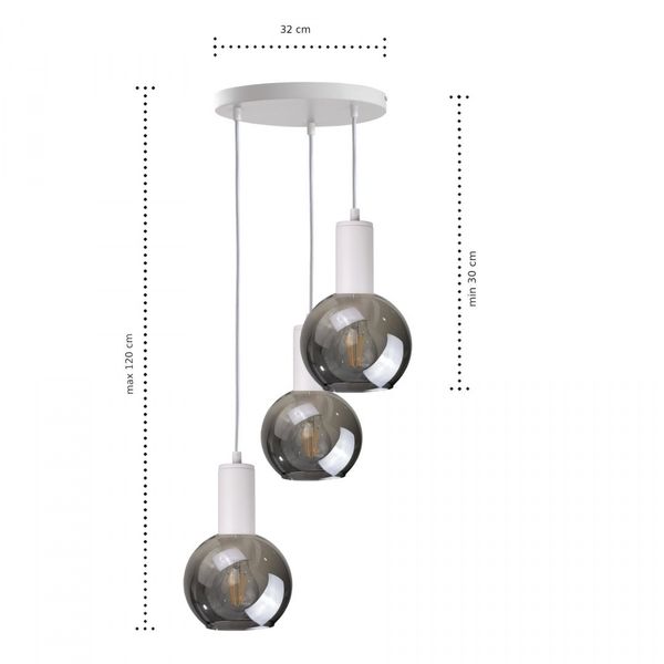 Lampa wisząca 3xE27 SUPRA WHITE zdjęcie 3