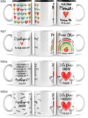 prezent dzień NAUCZYCIELA PRZEDSZKOLANKI WYCHOWAWCY kubek z imionami na Arena.pl