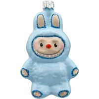 Bombka choinkowa szklana: Labubu: błękitne