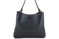 Kuferek skórzany z ozdobnym zapięciem - Czarny