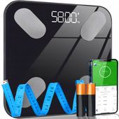 WAGA ŁAZIENKOWA BLUETOOTH SMART 25w1 180Kg ANALITYCZNA INTELIGENTNA