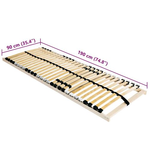 Stelaż z listew Brązowy 90 x 190 cm Lite drewno bukowe na Arena.pl