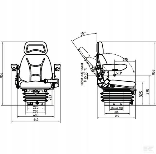 Siedzenie mechaniczne uniwersalne na Arena.pl