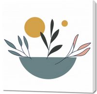 Obraz 90x90cm Miska Roślinności