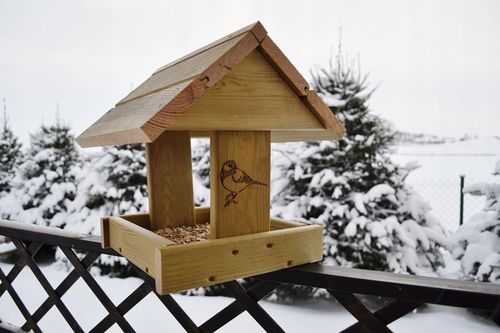 ECO Karmnik Dla Ptaków XXL+ DREWNIANY Solidny DIY Łatwy Montaż BUDKA na Arena.pl