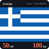 Karta eSIM Internet Grecja 50 GB na 180 dni - bez rejestracji