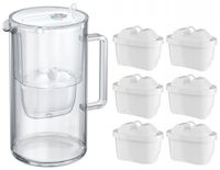 DZBANEK FILTRUJĄCY AQUAPHOR GLASS 2,5L SZKLANY BIAŁY +6 FILTRÓW