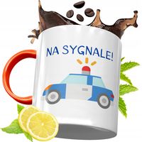 Kubek Pomarańczowy Dla Policjanta Idealny Prezent Z Nadrukiem Ze Zdjęciem