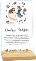 STATUETKA RAMKA z podstawką podziękowanie dla rodziców personalizacja