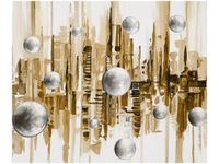 60X50CM MIASTO ZE SNU SEPII OBRAZ ŚCIAN DREWNIANE