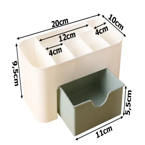Szkatułka organizer na kosmetyki biżuterię szuflada pojemnik na pędzle na Arena.pl