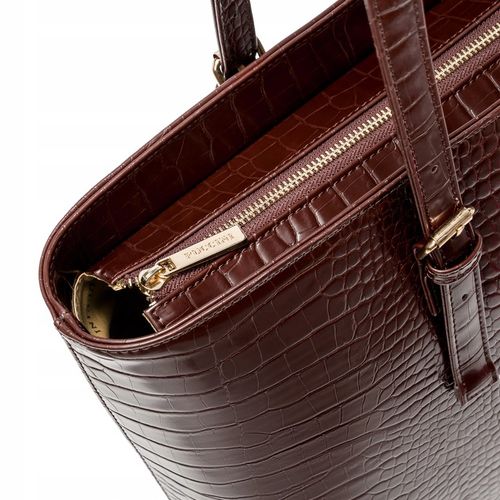 Torebka Damska Shopper Na Ramię PUCCINI Duża Mieści A4 Brązowa BML054D-2 na Arena.pl