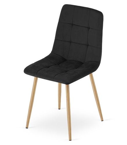 Krzesło KARA - czarny aksamit / nogi kolor drewna x 1 na Arena.pl