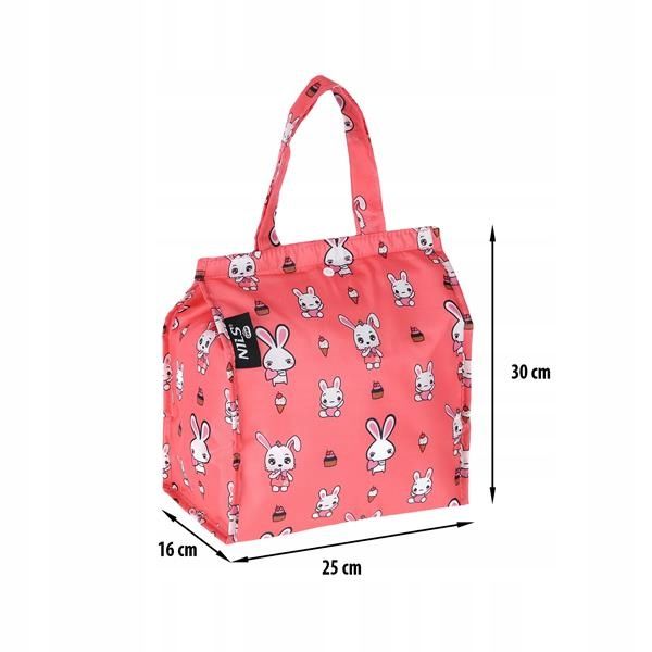 NILS CAMP Duża Torba Termiczna 5L na Piknik Kemping Podróże WZÓR RABBIT zdjęcie 7