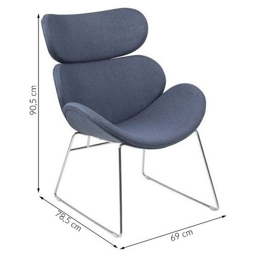 Fotel Berlin niebieski na Arena.pl