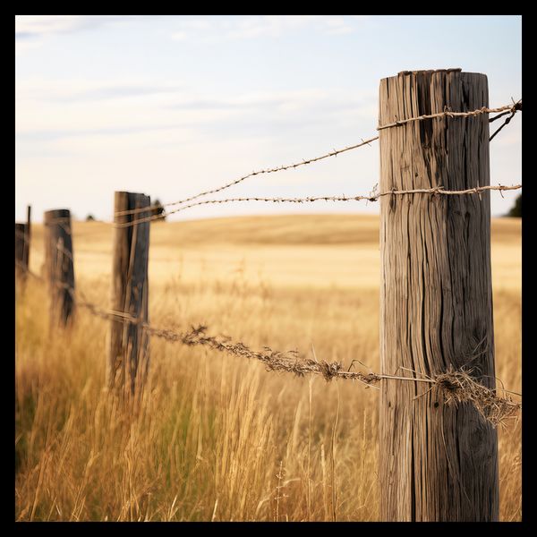 Plakat 50x50cm Płot na Polu zdjęcie 2