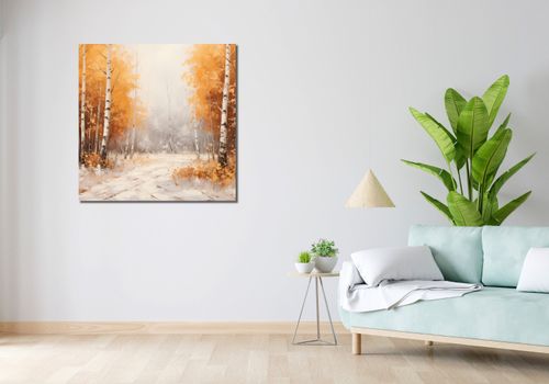 Obraz 90x90cm Jesienne Brzozy na Arena.pl