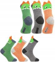 Skarpetki Dziecięce Bawełniane Skarpety Śmieszne Długie 3-PAK MORAJ 31-34