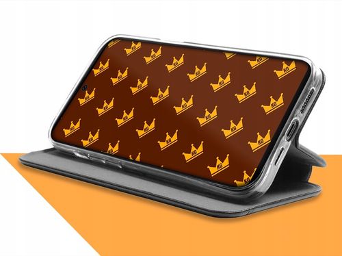 ETUI Z KLAPKĄ DO Motorola Moto G04 / G24 / E14 CZARNE ZAMYKANE + SZKŁO 9H na Arena.pl