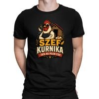 Szef kurnika. Tata na pełen etat - męska koszulka na prezent XXL T-shirt