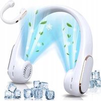 WISZĄCY WENTYLATOR NA SZYJĘ MINI 4-BIEGOWY BEZŁOPATKOWY WIATRAK KANTAROWY