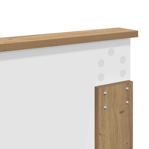 Ramka łóżka Dąb rzemieślniczy 140 x 200 cm Lite drewno sosnowe na Arena.pl