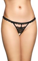 stringi koronkowe softline collection 2500 czarne m/l