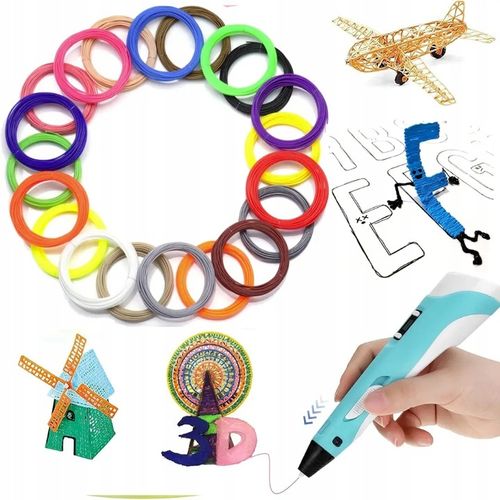 Filamenty Niskotemperaturowe Wkłady PCL do Długopisu 3D 20szt. 100m 20 x 5m na Arena.pl