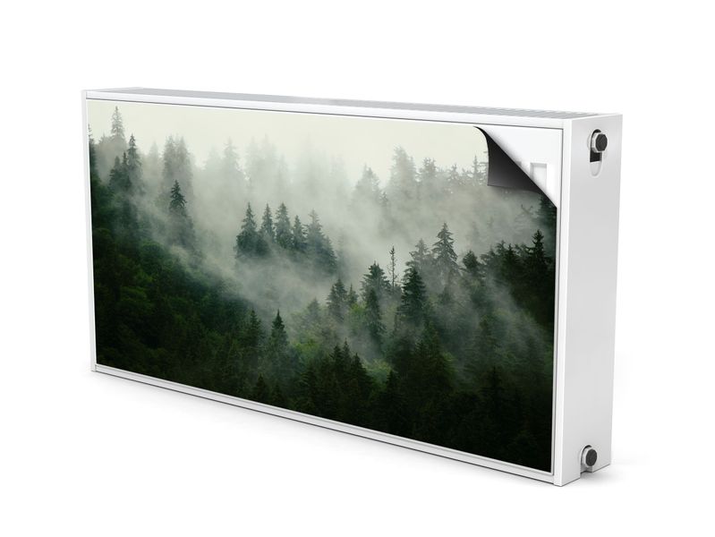 Mata MAGNETYCZNA Kaloryfera Krajobraz LAS We Mgle 80cm x 60cm zdjęcie 2