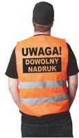 KAMIZELKA ODBLASKOWA Z NADRUKIEM logo materiałowe KAMIZELKI FIRMOWE