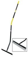 grabie ergo wzmacniane 16 zębne ,  metalowy trzonek - g-200-0402