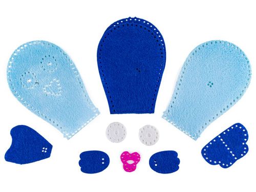 KOLOROWY ZESTAW KREATYWNYCH WYSZYWANEK DO SZYCIA MASKOTEK na Arena.pl