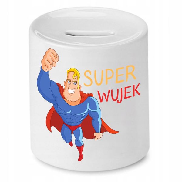 Skarbonka Dla Wujka Super Wujek Super Uncle Z Nadrukiem Ze Zdjęciem zdjęcie 1