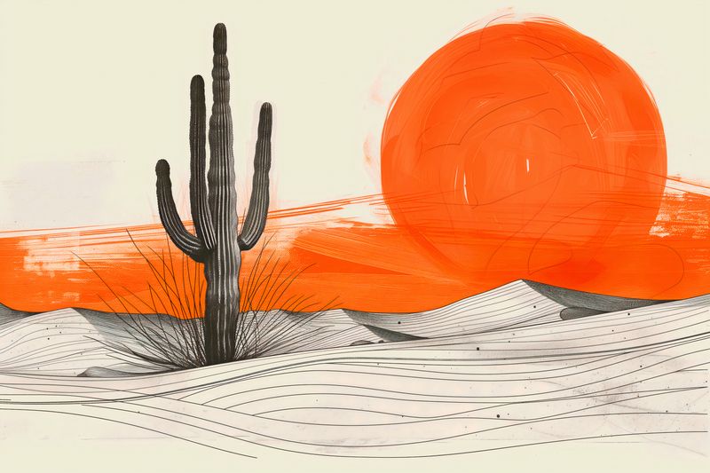 Plakat 45x30cm Kaktus Saguaro zdjęcie 1