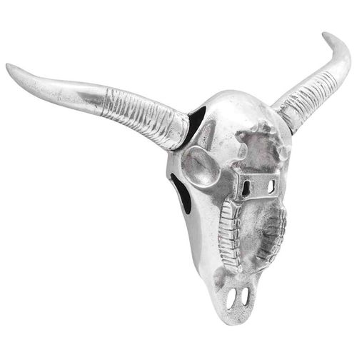 Czaszka byka Srebrny 34 x 13 x 53 cm Aluminium na Arena.pl
