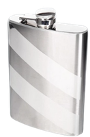 Piersiówka Gentelo 270 ml Stal Nierdzewna Srebrna w Paski