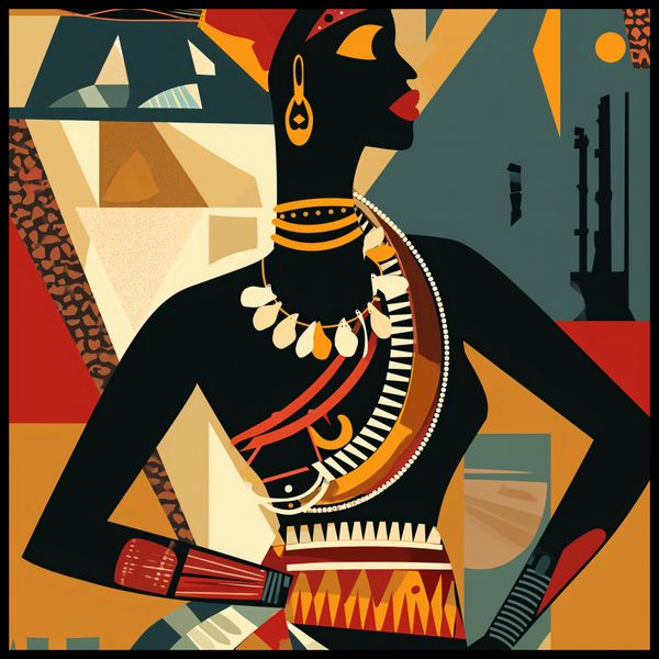 Plakat 70x70cm Afrykańska Mozaika zdjęcie 2